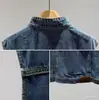 Chaleco de Mezclilla Corto Versátil Adelgazante de Cuello Alto de un Solo Botón Estilo Vintage Chaqueta para Mujer 13300