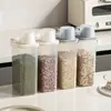 Frasco Sellado Caja de Almacenamiento para Granos Frutos Secos Frijoles Harina Cubo de Mijo de Plástico Transparente para Almacenamiento en la Cocina del Hogar