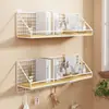 Estante de almacenamiento de pared para dormitorio, habitación de estudiante, litera, cesta colgante de pared sin perforación para aperitivos y artículos varios