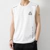 Verano Fitness Sin Mangas Chaleco de Seda de Hielo para Hombre Secado Rápido Holgado Talla Extra Camiseta Correr Baloncesto Deportes Entrenamiento Chaleco Moda