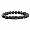 Europa y Estados Unidos transfronterizo más vendido piedra natural piedra volcánica piedra ojo de tigre pulsera de cuentas masculina imán pulsera magnética comercio exterior al por mayor