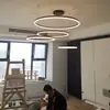 Candelabro Minimalista Creativo para Sala de Estar, Estilo Italiano Circular Personalidad Creativa Luz de Lujo Colgante para Comedor, Iluminación Zhongshan