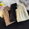 Calças Casuais Masculinas de Cor Sólida com Design de Bolso Grande Simples Soltas de Perna Larga Versáteis para o Dia a Dia Cintura Elástica Perna Reta Calças Longas