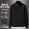 Chamarra casual de polar para hombre, talla grande, nueva colección otoño/invierno 2025, con cierre al frente y forro de polar, a la moda