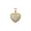 [Oro Real de Cobre] Corazón de Melocotón Perla Comercio Exterior Coreano Transfronterizo DIY Joyería Hecha a Mano Cobre Circonio Microincrustado Accesorios de Colgante