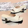Pantuflas de Verano para Mujer para Exteriores, Sandalias Elegantes de Talla Grande, Zapatos de Tacón Alto Antideslizantes Versátiles a la Moda, Estilo Francés