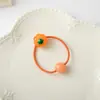 Anel de Cabelo de Miçangas de Gelatina de Frutas Fofo Estilo Coreano Versátil Corda de Cabelo Doce de Uva Anel de Cabelo Coração de Menina Fofa Couro para Rabo de Cavalo