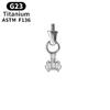 Pendientes de Aleación de Titanio F136 Colgante de Bala Cisne Pequeño G23 Accesorios para Uñas de Labios Pendientes de Cabeza Joyería DIY para Perforaciones