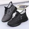 Zapatos de tela gruesa forrados de polar para invierno, piel de conejo Rex, estilo Antiguo Pekín, para hombre, impermeables, antideslizantes, para mediana edad y ancianos, tipo papá, suela suave, zapatilla deportiva