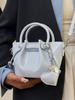 2025 Novo Estilo Casual Estilo Coreano Couro de Cera de Abelha Plissado Cesta de Legumes Bolsa Fashionável Versátil para o Dia a Dia Bolsa Transversal Feminina de Alta Qualidade