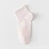 Calcetines Cortos para Mujer, Absorbentes de Sudor, Calcetines Deportivos de Color Sólido, Calcetines de Algodón Transpirables de Malla Hueca Delgada de Verano para Mujer