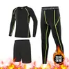 Traje de entrenamiento ajustado para niños, capa base de baloncesto de otoño/invierno para niños, conjunto deportivo, camiseta de manga larga de secado rápido, para fútbol y correr