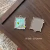 Pintura al óleo Ins Flor de Perla Incrustada Palacio Colgante Marco de Fotos Pulsera Hecha a Mano DIY Collar Collar de Perlas Accesorios