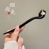 Nueva Horquilla de Lujo Estilo Chino Imitación Ébano con Borlas de Estilo Antiguo para Mujer, Adecuada para Cabello Grueso