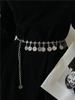 Bohemia Nueva Cadena de Cintura con Colgante de Moneda Larga para Mujer Estilo Étnico Retro Moda Metálica Cinturón Joyería Versátil