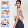 Ss Novo Sutiã Esportivo de Renda com Silhueta Nua e Ombro Inclinado, Com Bojo Removível, Roupa Íntima Fitness Push Up Feminina