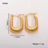 Pendientes Geométricos de Acero Inoxidable en Forma de U para Mujer Pendientes Largos de Moda Versátiles Venta Caliente Transfronteriza Venta Directa de Fábrica