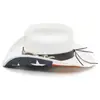 Bandera Americana Sombrero de Vaquero Occidental Personalizado Sombrero de Paja de Borde Ancho USA Estilo Europeo y Americano Sombrero de Jazz Retro para Hombres y Mujeres