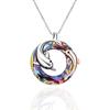 Collar de Delfín Nuevo Transfronterizo para Mujer Joyería Fresca de Amistad Cristal Azul Púrpura Collar de Delfín Venta al por Mayor