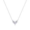Colgante de plata S925 con moissanita, collar con el amor presente, nueva cadena de clavícula ligera de lujo a la moda para mujer, disponible en stock.