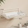 Estante de caja decodificadora montado en la pared, soporte para router, caja de almacenamiento Wi-Fi montada en la pared sin perforaciones, estante de almacenamiento de hierro forjado