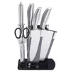 Conjunto de Facas Moderno Minimalista com Bainha, Faca de Osso de Cozinha em Aço Inoxidável, Faca para Legumes, Conjunto de Seis Peças de Facas de Cozinha para Presente, Yangjiang