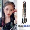 Peluca Trenza Anillo para Cabello Simulación Torcido de Cabello Trenza Larga Tendón de Goma Popular en Internet Mismo Color Trenza Sucia Visto Trenza de Boxeadora Cola de Caballo