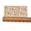 Accesorios para joyería DIY forma de celosía de ventana hueca de madera manualidades en madera lugar de decoración 5 juegos