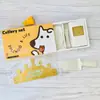 Bandeja de talheres descartáveis de aniversário gaveta pequena conjunto de caixa de presente fabricante de panificação talheres de bolo de plástico prato de jantar louça