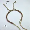 Pulseira Xizang-Style Tecida à Mão, Produto Semi-Acabado, Corda Trançada com Contas Dzi, Fivela de Segurança, Conta da Sorte, Pulseira de Fio de Algodão Torcido à Mão