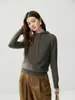 Suéter con Capucha de Cachemira Otoño Invierno 2026 para Mujer, Sudadera con Capucha de Punto de Media Botonadura, Sudadera Base Gruesa Holgada Informal