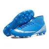 Zapatos de fútbol transfronterizos de caña alta uñas rotas césped artificial pies de cuero para hombres y mujeres competición de uñas zapatos de entrenamiento para estudiantes una generación de pelo