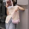 Bolso 2024 para Mujer Verano Bandolera Hombro Axila Bolso Cuerno Bolso Dumpling Nuevo Satén Chino Cuero Genuino Nicho Combinable Bolso para Mujer