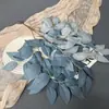 Diseño de Escena de Boda con Flores Artificiales Azules, Arreglo de Piso con Flores Falsas, Phalaenopsis, Tulipanes, Arreglo Floral Decorativo Suave