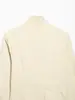 Comércio Exterior Amazon Transfronteiriço 2026 Roupas Femininas Mais Vendidas: jaqueta curta de manga longa, gola alta off-white suave, design de botões diagonais