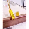 Novo Pingente da Sorte Cubo de Gelo Cintilante Estilo Chinês, Pingente de Corrente para Suéter de Barra de Ouro Sólido Tridimensional de Cobre Banhado a Ouro