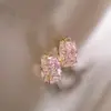 Brincos Quadrados de Zircônia em Círculo para Mulheres, Design Simples para o Dia a Dia, Brincos de Luxo Leve de Alta Qualidade, Brincos Versáteis e Modernos para Expressar Temperamento