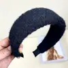Faixa de Lã Coreana para Outono e Inverno para Mulheres, Estilo Francês, Faixa de Cabelo Encaracolado de Alta Qualidade, Presilha de Cabelo Versátil para Sair