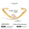 Wanxing Design Estilo Clássico Ouro 18K Aço Inoxidável Zircônia Redonda Zircônia Verde Corrente Tennis Pulseira de Aço Inoxidável