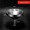 Funil Doméstico Diâmetro Grande e Pequeno Grau Alimentício Aço Inoxidável 304 Funil com Malha Filtrante Cozinha Óleo Despejar Funil para Vinho