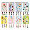 Muñeca de Dibujos Animados para Niños Juguete Puzzle Transfronterizo Pegatinas Pegatinas de Puzzle DIY Pegatina de Decoración Artesanal Impresión de Pegatinas