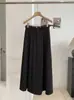 Falda Midi para Mujer KEKEZOON, Nueva Falda Larga Estilo Coreano de Otoño con Cinturón, Falda de Línea A que Cubre la Cadera 8636