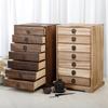 Caja de té Pu'er de madera maciza, bandeja de té retro, estante para té, caja de regalo con forma de pastel de hojas, caja de almacenamiento multicapa tipo cajón, estante de almacenamiento