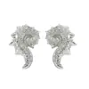Pendientes florales de plata vintage transfronterizos europeos y americanos con un diseño geométrico de alta gama, versátiles para la moda de verano y el uso diario, para mujer
