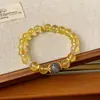 Pulsera de Cuentas de Fluorita Cristalina y Circonita Moda Lujo Ligero Pulsera de Gama Alta Temperamento de Nicho Joyería Versátil Venta al por Mayor