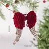 Adornos de lentejuelas y flocado navideños transfronterizos, decoraciones para árboles de Navidad, colgantes decorativos para la atmósfera de Año Nuevo y bodas en tiendas
