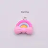 Aretes Colgantes de Llavero para Bolso de Panda de Resina de Colores Nubes Estrelladas Luna Accesorios para Joyería DIY