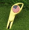 Nuevos suministros de golf, horquilla Guoling, herramienta para divot de golf, horquilla de bola de metal multifuncional/marcador de bola/marcador