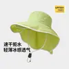 Sombrero de Sol para Mujer Verano Senderismo al Aire Libre Pesca Sombrero Repelente al Agua Protección Solar con Chal Protección para el Cuello Sombrero Anti-UV