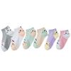 Calcetines cortos de malla de algodón coreano fino para mujer de primavera y verano, calcetines de tubo bajo de boca poco profunda con cara de gato, calcetines deportivos tipo barco lindos, modernos, estilo ins